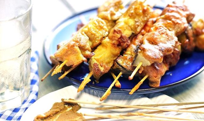 Овощной шашлык в кляре