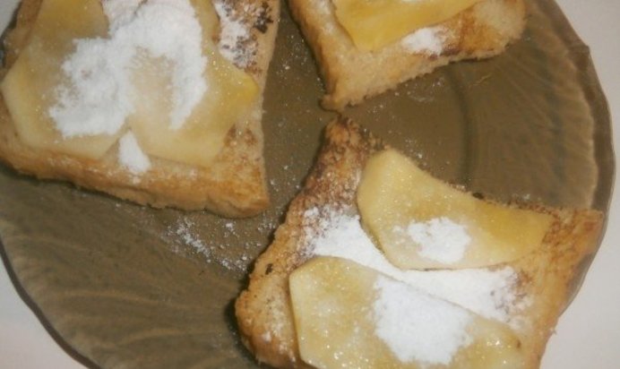 Сладкие тосты с яблоками