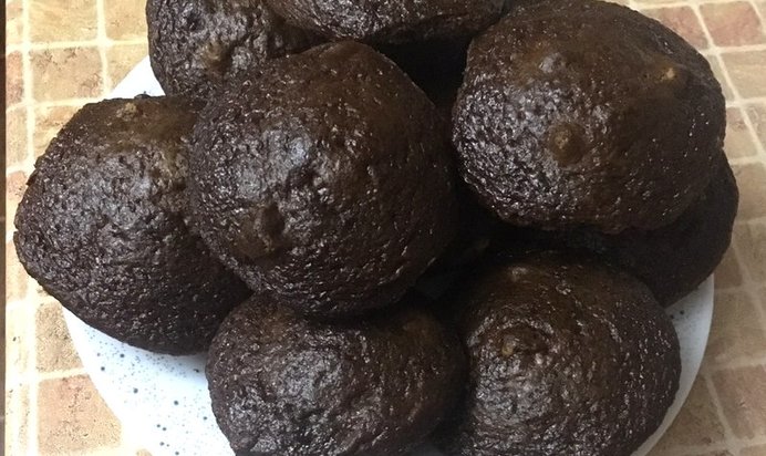 Шоколадные йогуртовые кексы с маршмеллоу