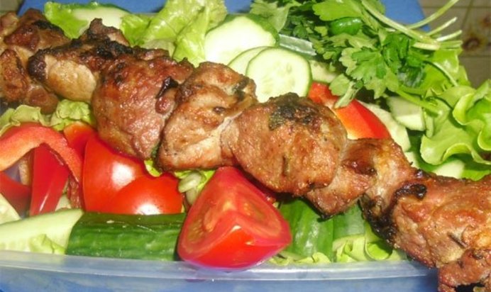 Шашлык с киви