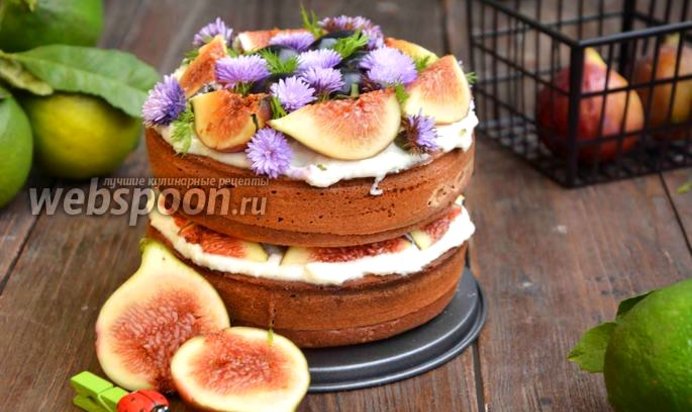 Торт с инжиром