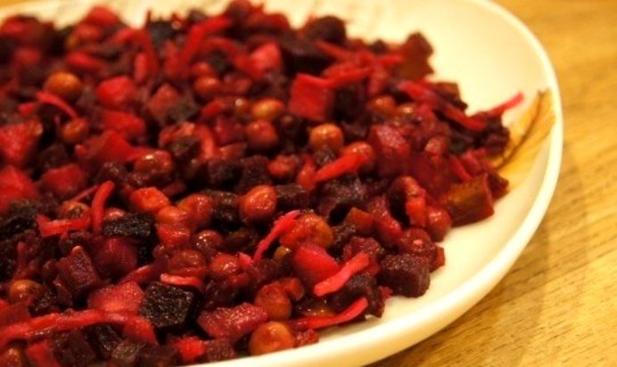 Винегрет с квашеной капустой