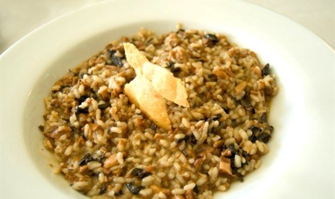 Ризотто с белыми грибами и пармезаном