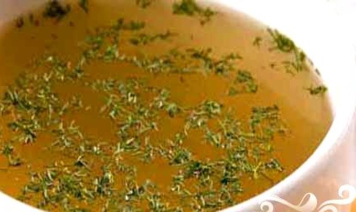 Бульон мясной с пирожками