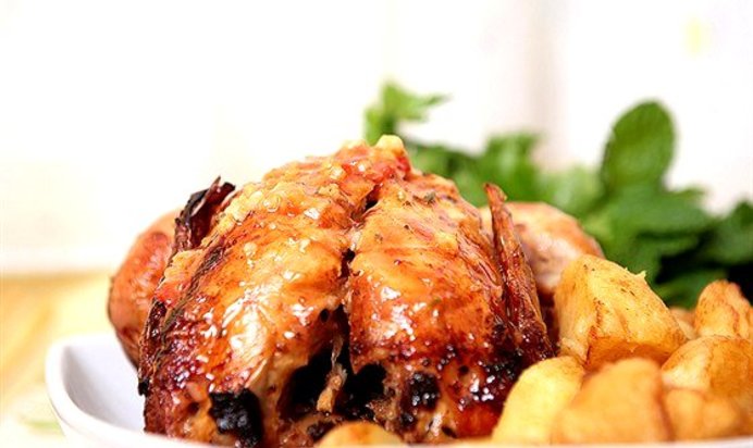 Жареный цыпленок с розмарином