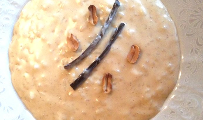 Ванильное ризотто с арахисом