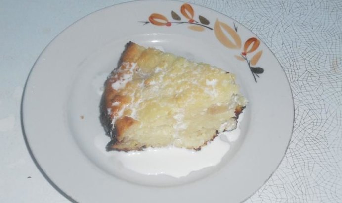 Творожная запеканка творог с бананом