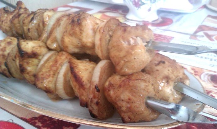 Шашлык из куриной грудки