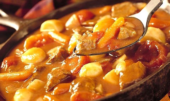 Овощное рагу с куриной печенью