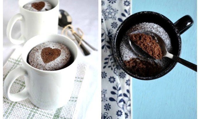 Кофейно-шоколадный кекс в кружке