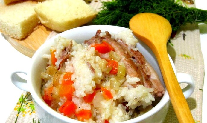 Плов со свиными ребрышками