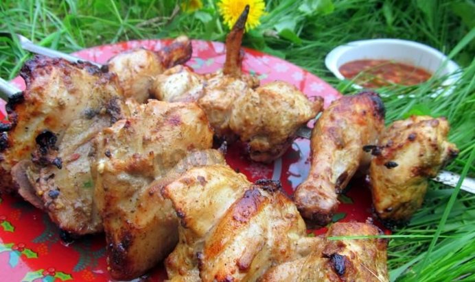 Шашлык с горчицей