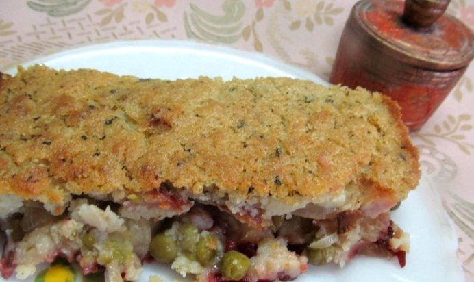 Запеканка из ветчины и картофеля