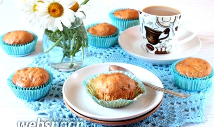 Карамельные кексы с орехами