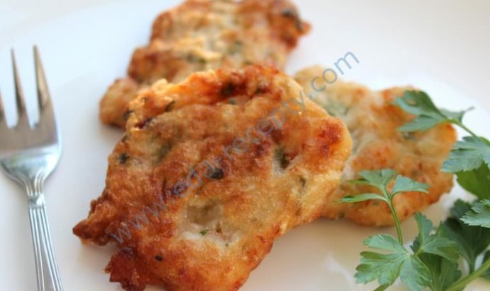 Хрустящие оладьи с креветками