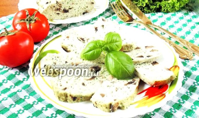 Куриная запеканка с грибами и шпинатом