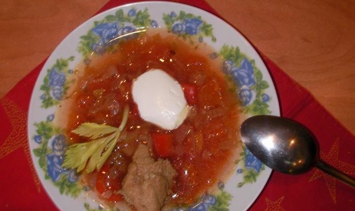 Русский борщ со свеклой