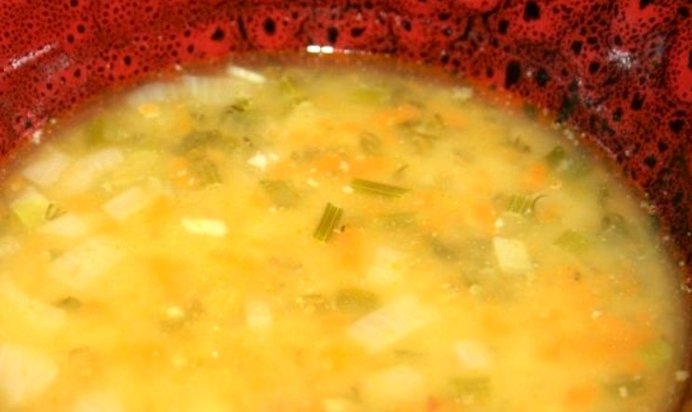 Гороховый суп с куриной грудкой