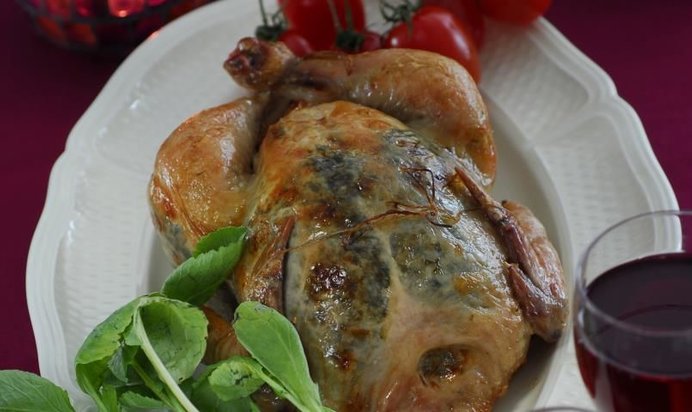 Цыпленок с редисочным маслом