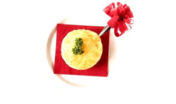 Белковый омлет со сметаной, запеченный