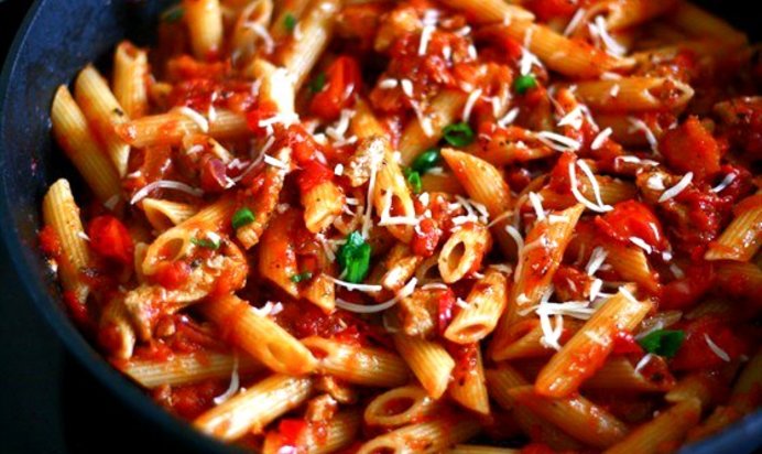 Пенне ригате со свиной вырезкой