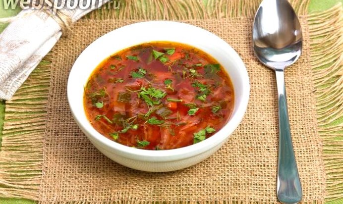 Борщ с карпом