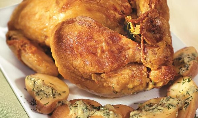 Цыпленок в горчично-укропном соусе