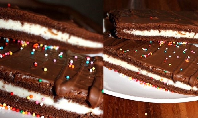 Бисквитные пирожные с сырным кремом «Киндер делис»