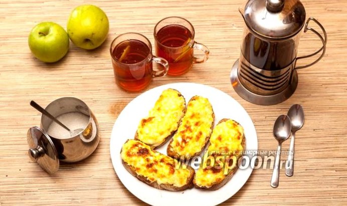 Горячие бутерброды с яйцом и сыром