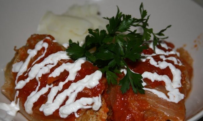 Домашние голубцы из пекинской капусты