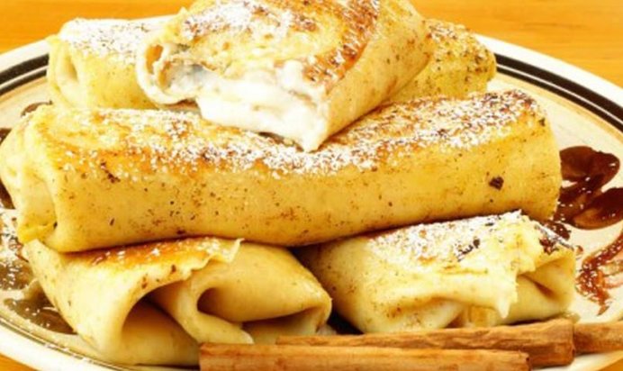 Блинчики со сладкой творожной начинкой