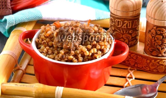 Гречневая каша с тушёнкой в мультиварке