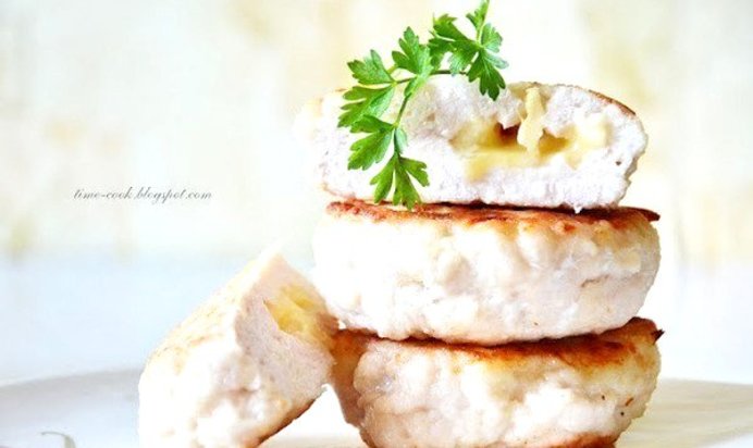 Куриные котлетки с сыром овсянкой