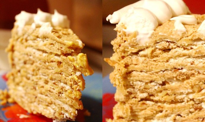 Торт с безе и орехами