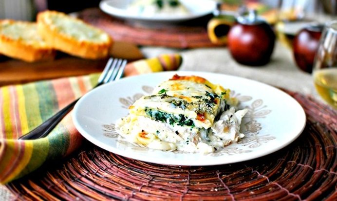 Лазанья с творогом и сыром