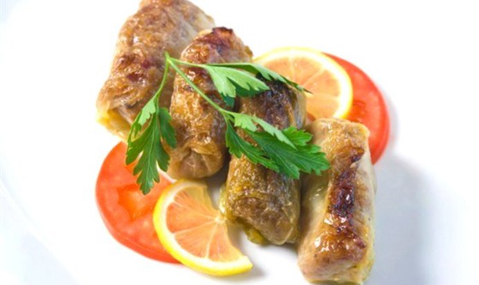 Голубцы с грибами и яйцами