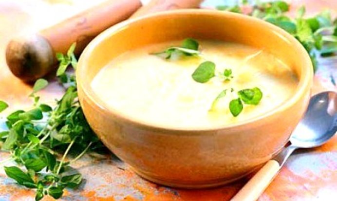 Картофельный суп с гренками