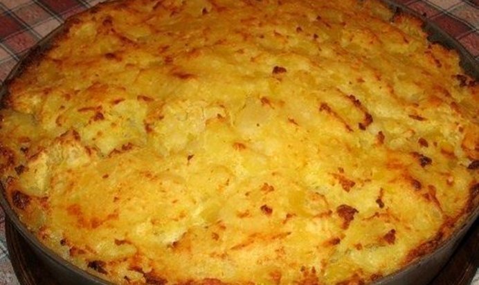 Картофельная запеканка с цветной капустой