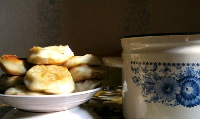 Манты в кастрюле