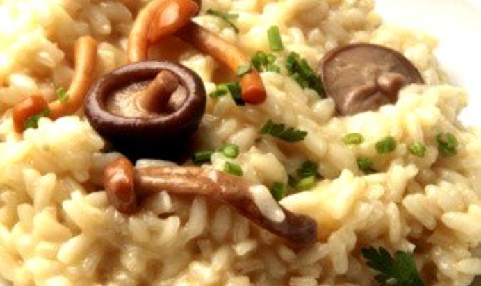 Итальянское ризотто с лесными грибами