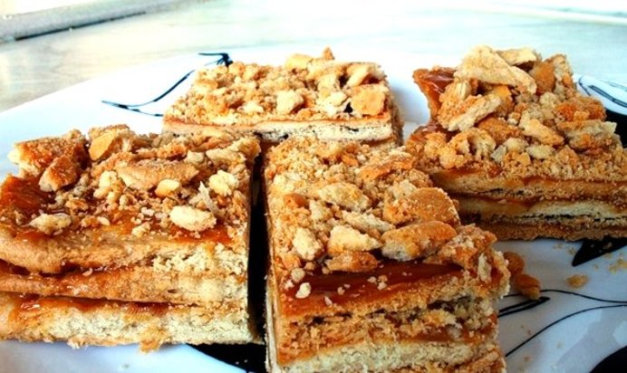 Пирожное с варёной сгущёнкой