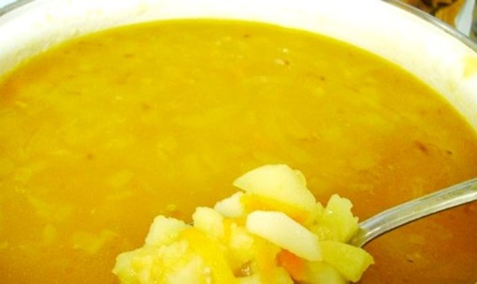 Постный гороховый суп без копченостей