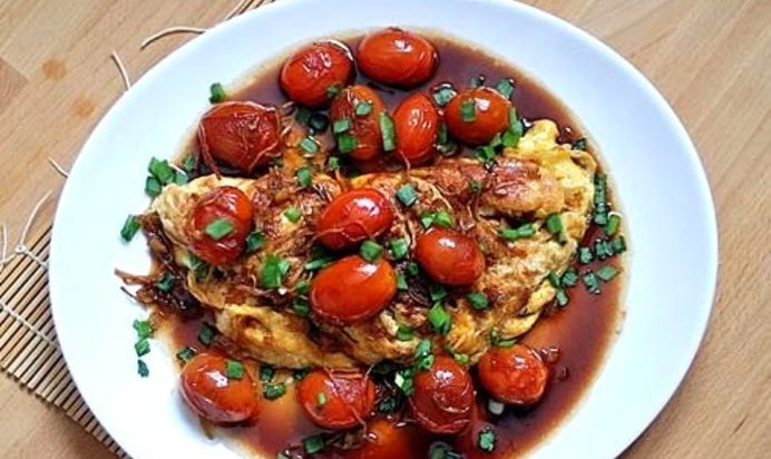 Яичница в воке