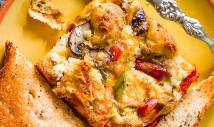 Овощная запеканка с грибами