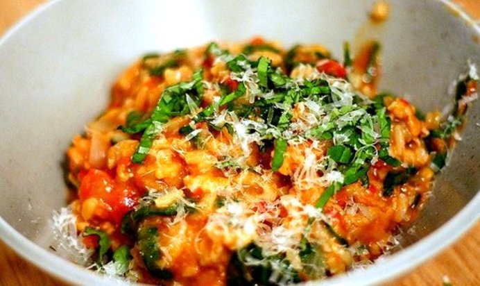 Ризотто с фаршем