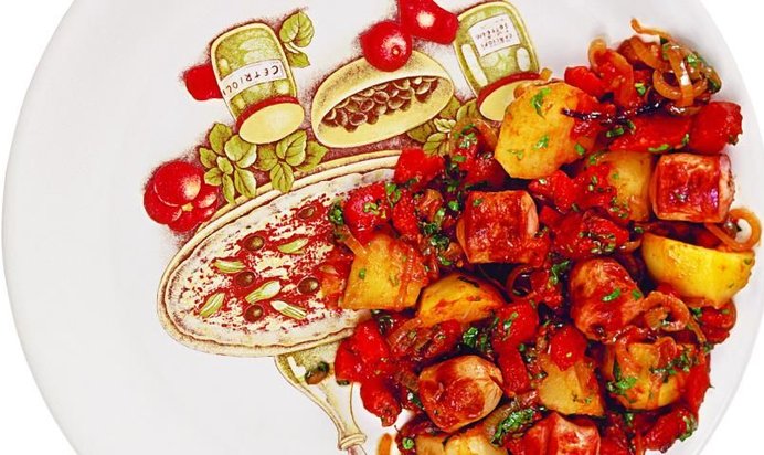 Быстрый гуляш с сосисками