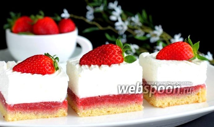 Пирожные «Клубника со сливками»