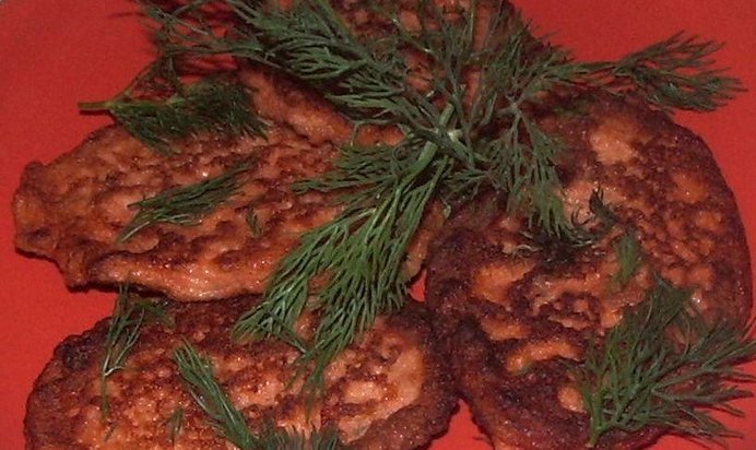 Оладьи из лосося