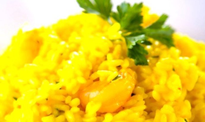 Тыквенное ризотто с грибами и красным перцем