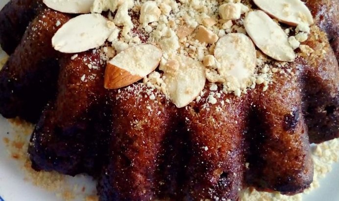 Хлебный пирог с черникой